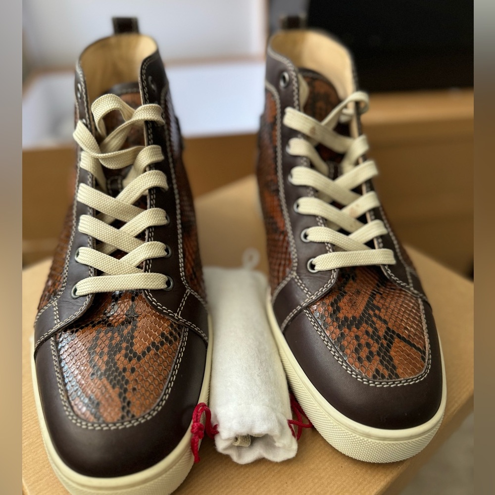 christian louboutin python sneakers US size 10.5